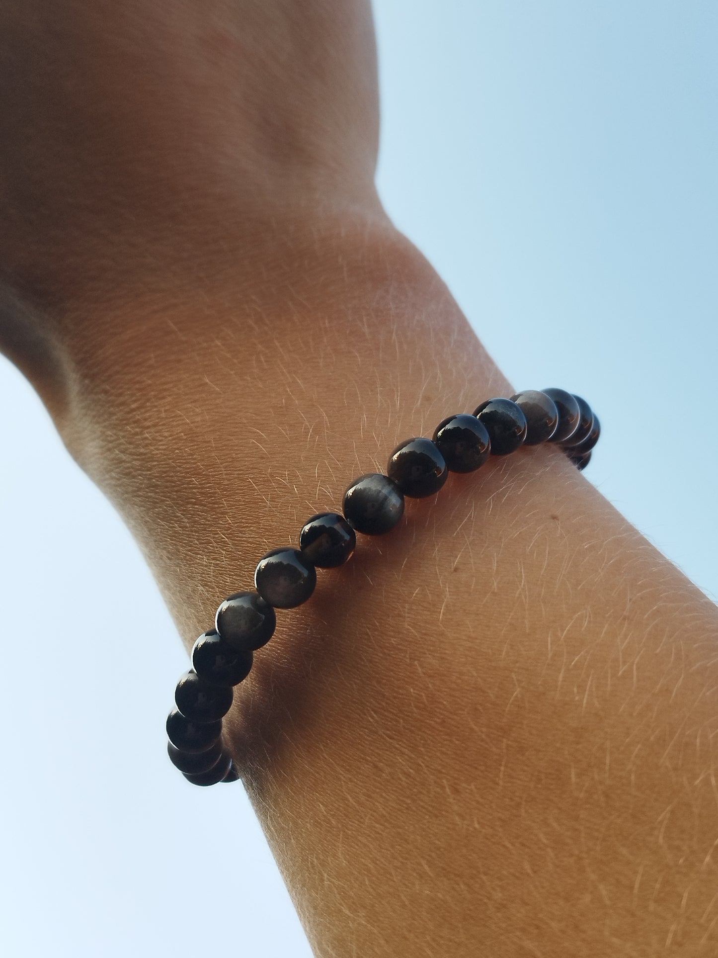 Silber Obsidian Armband