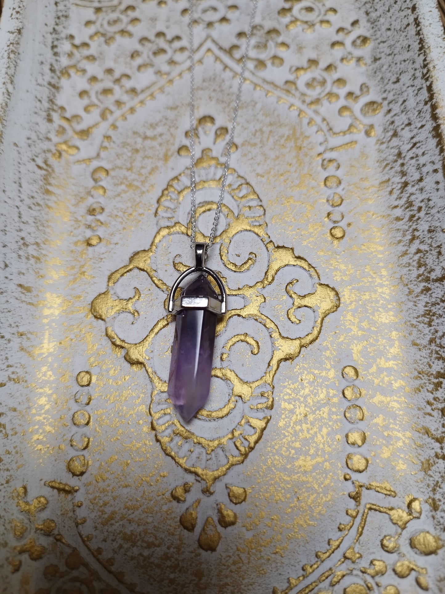 Doppelender Amethyst Kette