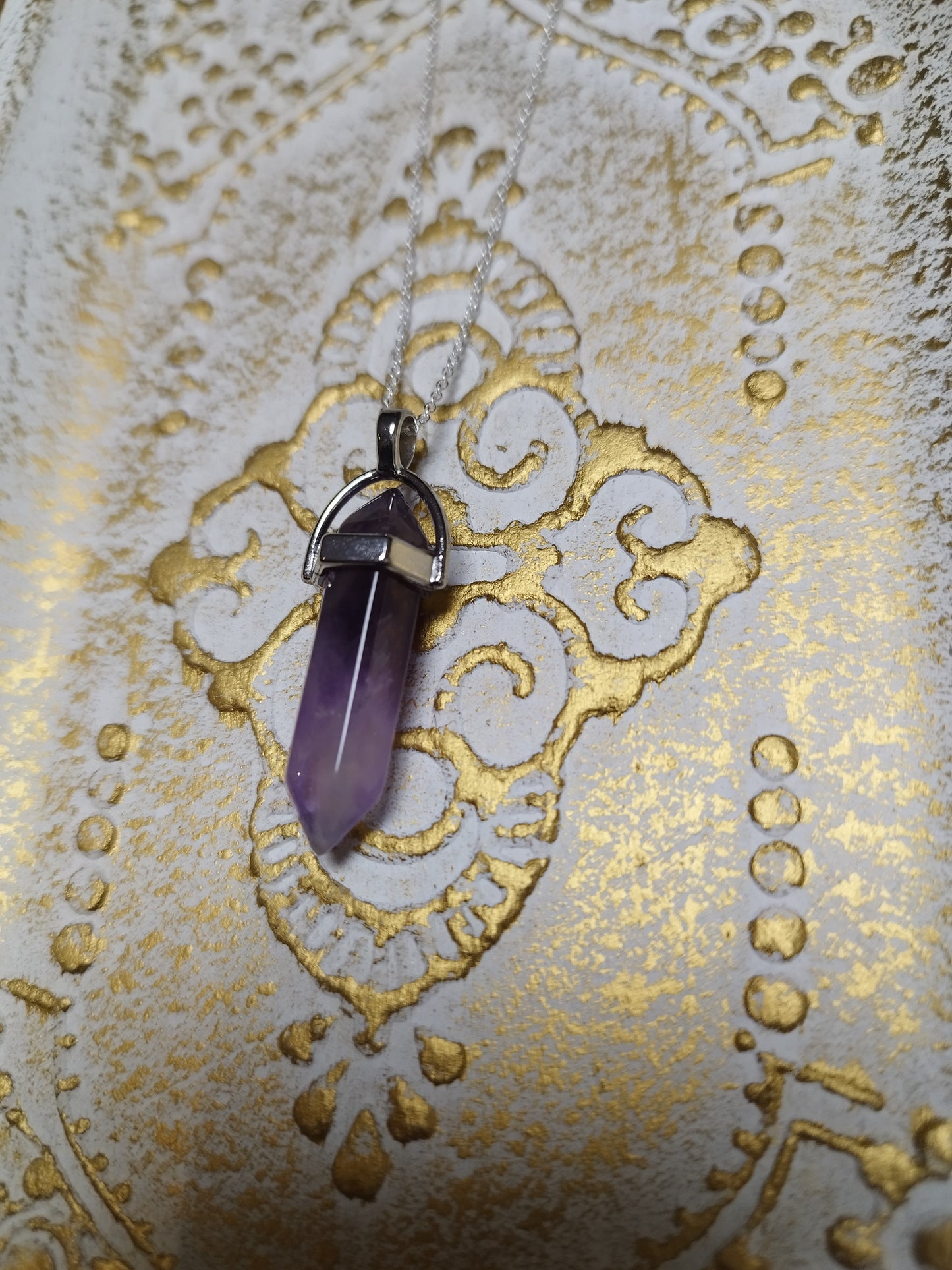 Doppelender Amethyst Kette